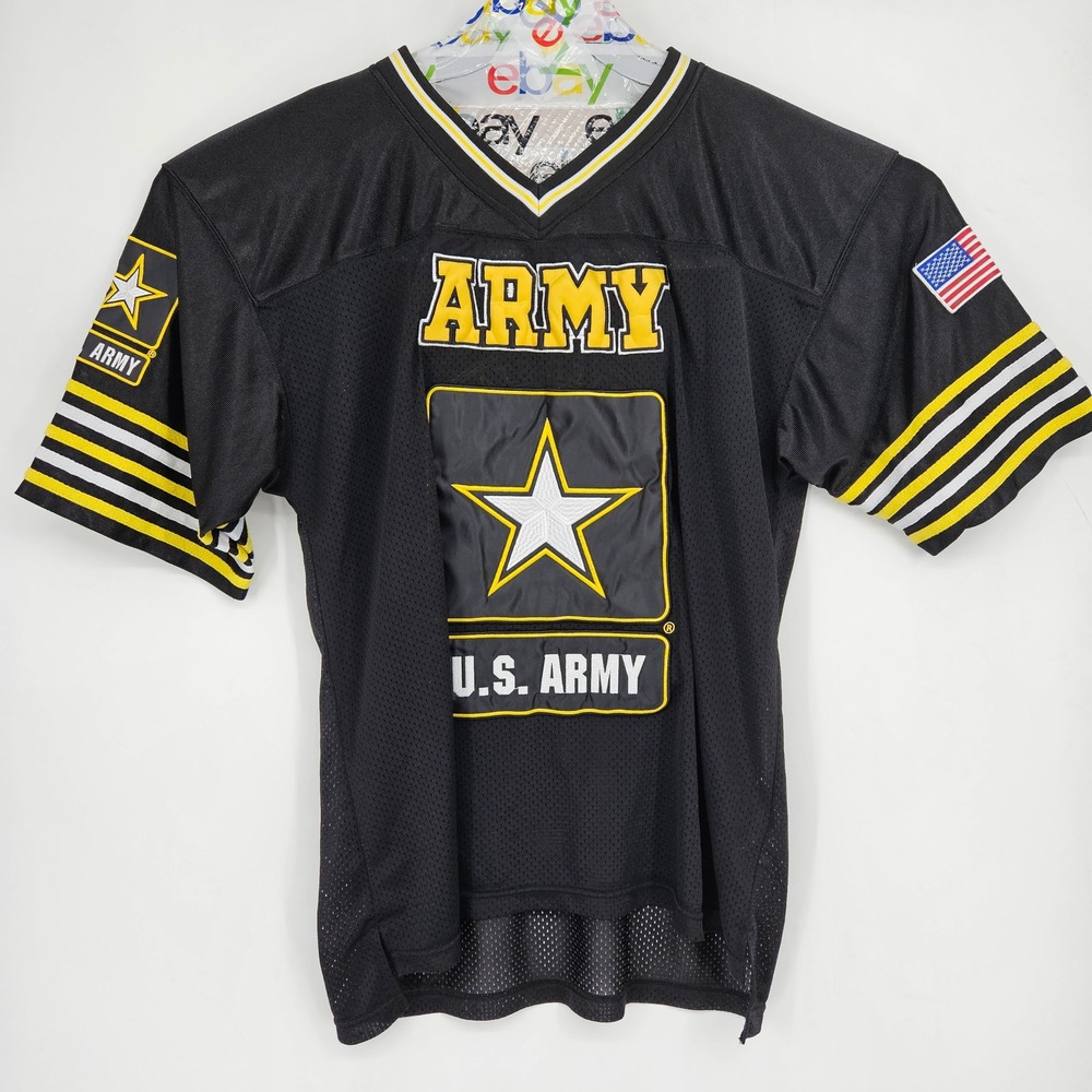 Vintage Army Jersey Mens Large JWM Good To Go Military Football Black